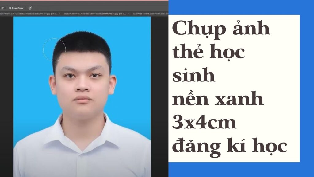 Ảnh Thẻ 3x4 Nền Xanh-Đăng Ký Giấy Phép Lái Xe
