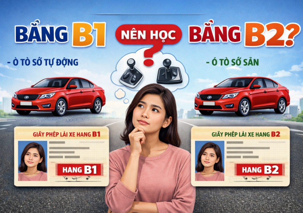 Nên Học Bằng Lái Xe B1 Hay B2-Cách Đăng Ký Thi Bằng Lái Xe Ô Tô